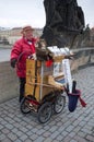 Street artist in Prague Royalty Free Stock Photo