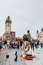 Street Artist in Prague Royalty Free Stock Photo