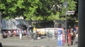 Decatur Street Scene at Jackson Square in the French Quarter, New Orleans Royalty Free Stock Photo