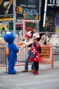 Street artist taking a break on Times Sqaure