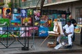 Street artists in New Orleans. Cityscape Royalty Free Stock Photo