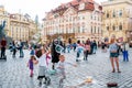 Street artists at the Old Town Square in Prague, Czech Royalty Free Stock Photo