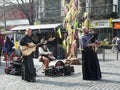 Street artists playing on the sreet in Prague Royalty Free Stock Photo