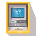 Street ATM teller machine with current operation