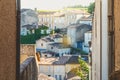 Street atmosphere in an alley of Saint-Emilion Royalty Free Stock Photo