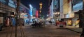 Street atmosphere in Bandung City Square at night