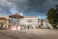 Street atmosphere in front of the bandstand of Faro