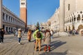 street atmosphere in front of the Palace Ducale in Venice, Italy Royalty Free Stock Photo