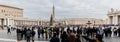 Street atmosphere in San Pietro Square in Vatican City, Vatican Royalty Free Stock Photo