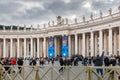 Street atmosphere in San Pietro Square in Vatican City, Vatican Royalty Free Stock Photo