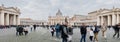 Street atmosphere in San Pietro Square in Vatican City, Vatican Royalty Free Stock Photo