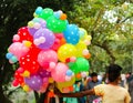 Street balloon seller boy in dhanmondi park