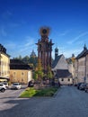 Street in Banska Stiavnica, UNESCO town Royalty Free Stock Photo