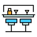 Street bar counter icon vector flat Royalty Free Stock Photo