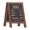 Street bar menu.A sign with the tasty dishes in the street. Pub single icon in cartoon style vector symbol stock