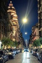 Street of Bari at night