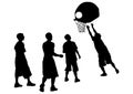 Street basketball three