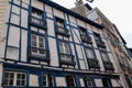 Street bayonne facade in Pyrenees Atlantique south France Royalty Free Stock Photo