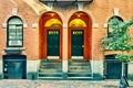 Street at Beacon Hill neighborhood, Boston Royalty Free Stock Photo