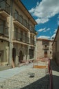 Street being renovated with pedestrian protection barrier at Avila