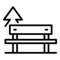 Street bench icon, outline style Royalty Free Stock Photo