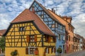 Street in Bergheim, Alsace, France