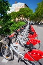 Street bicycle station in Lion