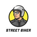 Street Biker Logo Template