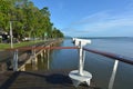 Street binoculars on Cairns Esplanade in Queensland Australia