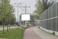 Street with Blank Billboard