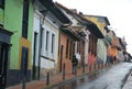 Photo of street and architecture made in old part of Bogota city, Colombia