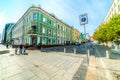 Street Bolshaya Dmitrovka, 13/8 Stoleshnikov lane, sculpture in Moscow