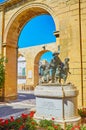 The Street Boys statue in Upper Barrakka Gardens, Valletta, Malt