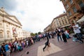 Street breakdancers in Warsaw Royalty Free Stock Photo