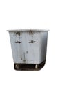 Street broken bins, garbage containers on a white isolated background Royalty Free Stock Photo