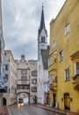 Street and Brucktor, Wasserburg am Inn, Germany