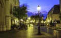 Street in Budapest in evening light