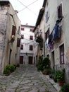 Street and buildings in Buzet,Croatia