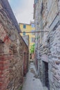 Street and buildings in Corniglia, Cinque Terre, Italy Royalty Free Stock Photo