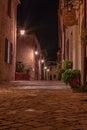 Street and buildings in Montegridolfo village