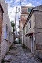 Street and buildings in Paxoi island, Greece