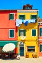 Street in Burano Island Royalty Free Stock Photo