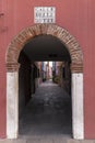 Detail of the Street of Burano, Italy