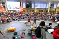 Street busker in Singapore