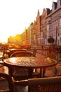 Street cafe early morning Royalty Free Stock Photo