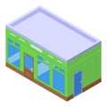 Street cafe icon isometric vector. City restaurant