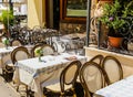 A street cafe on the island of Capri. Anacapr Royalty Free Stock Photo