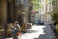 Street cafe in Istanbul, Turkey Royalty Free Stock Photo