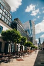 street cafe landmark view european architecture Royalty Free Stock Photo