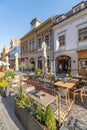 Street Cafe in the old Brasov in Romania